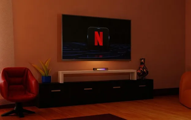 An LCD with Netflix logo
